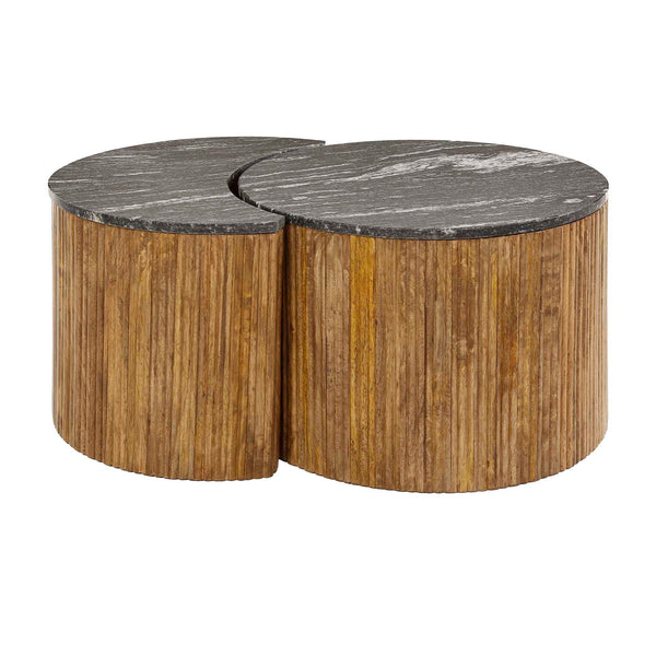 Salontafel Half Moon Midnight | Set Van 2 | Zwart Marmer
