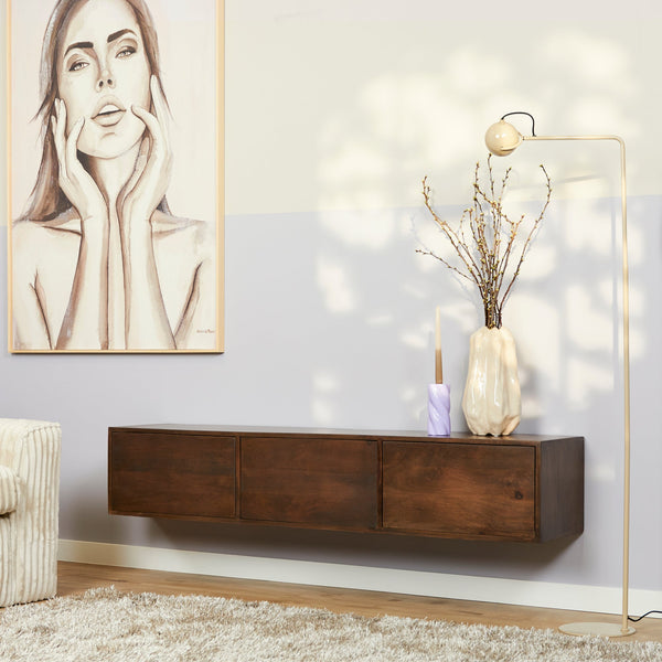 TV-Meubel Vision | Zwevend | Walnoot Mangohout