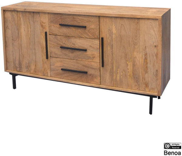 Dressoir Jayden | Mangohout | 3 Lades en 2 Deuren
